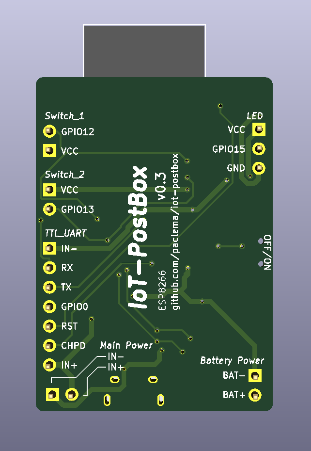 IoT-PostBox v0.x Bottom View